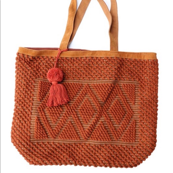 💕HP💕Boho orange tote bag - Picture 4 of 12